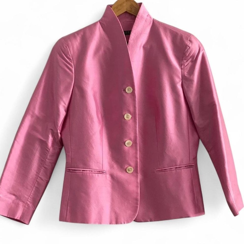 Pink vintage silk ralph lauren blazer